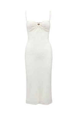 Princess Jasmine-Inspired Shell Lace Slim Fit Bodycon Dress with Camisole and Chest Pads - Y2K Fashion