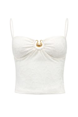 Princess Jasmine-Inspired Shell Lace Slim Fit Bodycon Dress with Camisole and Chest Pads - Y2K Fashion