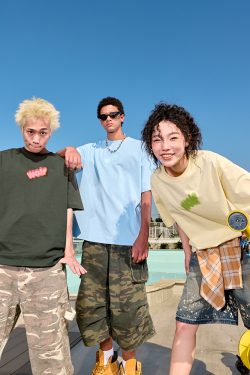 Pure Cotton Short Sleeve T-Shirt with Dopamine Letter Print - Trendy Unisex Design for Summer 2025, Perfect for Y2K and American Style