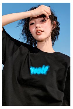 Pure Cotton Short Sleeve T-Shirt with Dopamine Letter Print - Trendy Unisex Design for Summer 2025, Perfect for Y2K and American Style