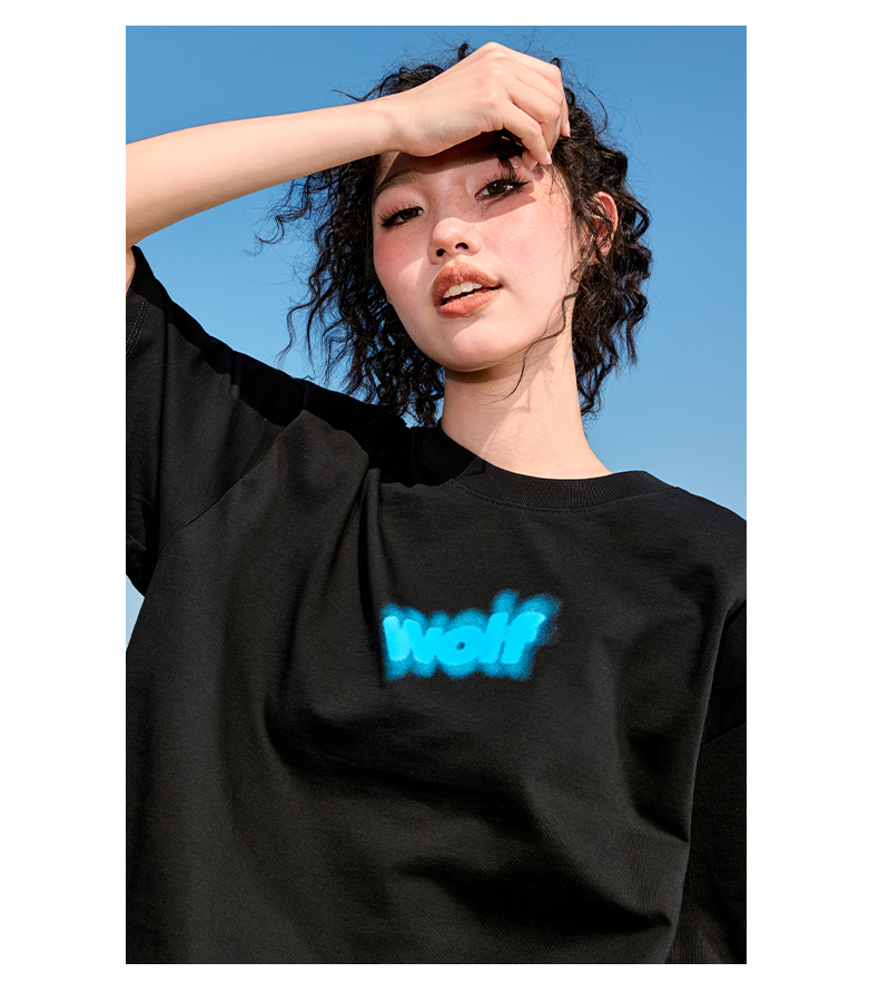 Pure Cotton Short Sleeve T-Shirt with Dopamine Letter Print - Trendy Unisex Design for Summer 2025, Perfect for Y2K and American Style Pure Cotton Short Sleeve T-Shirt with Dopamine Letter Print - Trendy Unisex Design for Summer 2025, Perfect for Y2K and American Style