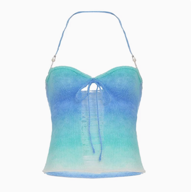 Pure Desire Blue Floral Mesh Lace Spliced Bodycon Skirt - Summer Vacation Style, Three-Dimensional Design, Trendy Y2K Fashion Pure Desire Blue Floral Mesh Lace Spliced Bodycon Skirt - Summer Vacation Style, Three-Dimensional Design, Trendy Y2K Fashion