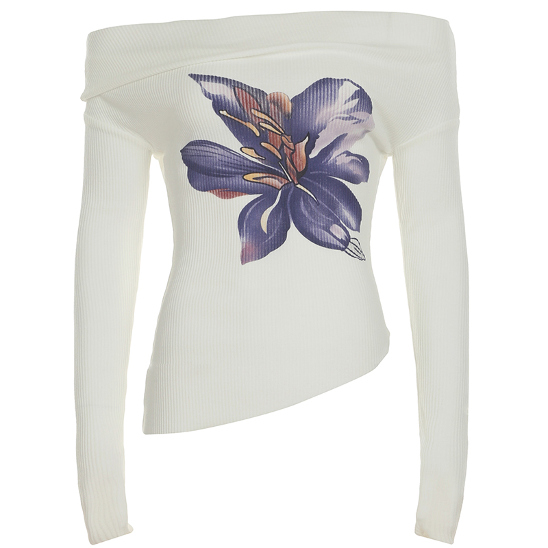 Purple Charm Printed Irregular Hem Mermaid Long Skirt with Elegant Neck Tie Top Set - Y2K Inspired Fashion Outfit Purple Charm Printed Irregular Hem Mermaid Long Skirt with Elegant Neck Tie Top Set - Y2K Inspired Fashion Outfit