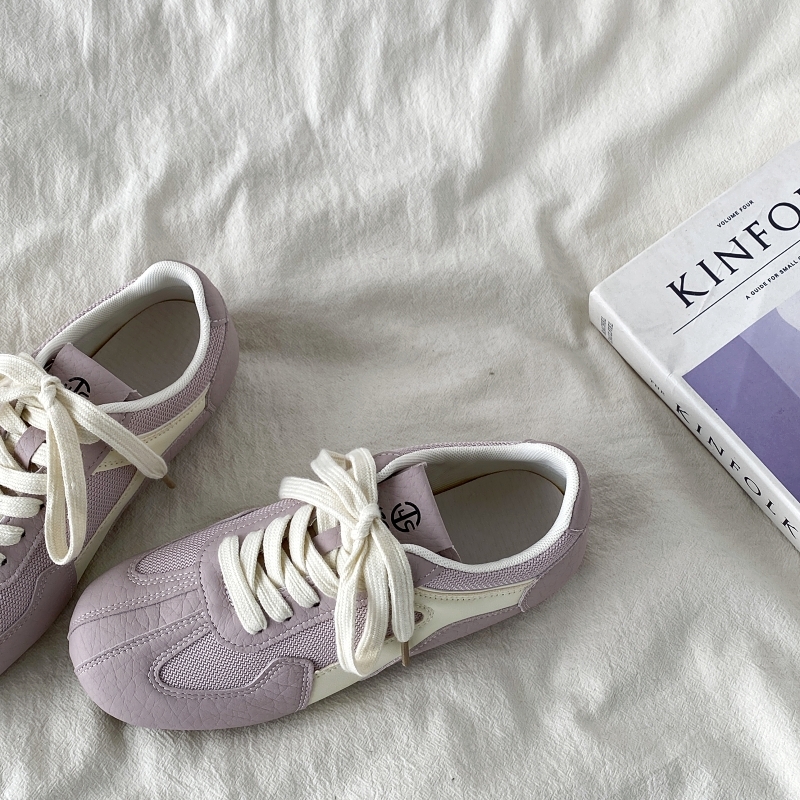 Purple De Xun Sneakers for Women - 2025 Spring Versatile Sports Casual Shoes, Trendy Dopamine A Gan Board Shoes Purple De Xun Sneakers for Women - 2025 Spring Versatile Sports Casual Shoes, Trendy Dopamine A Gan Board Shoes