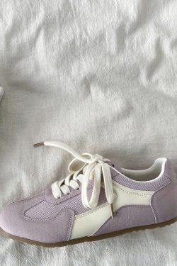 Purple De Xun Sneakers for Women - 2025 Spring Versatile Sports Casual Shoes, Trendy Dopamine A Gan Board Shoes