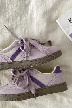 Purple Niche Design Women's Retro Casual Training Shoes - 2025 Ugly Cute Big Head Sneakers for Sports and Everyday Wear