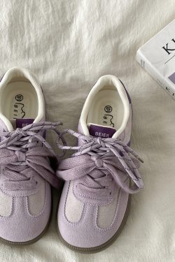 Purple Niche Design Women's Retro Casual Training Shoes - 2025 Ugly Cute Big Head Sneakers for Sports and Everyday Wear