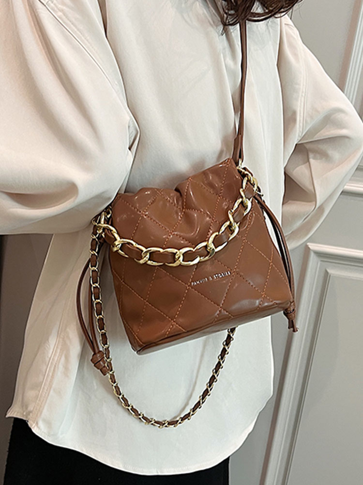 Quilted Bucket Bag for Women - Niche Fashion Chanel-Style Crossbody for Autumn/Winter 2025, Versatile High-End Design Quilted Bucket Bag for Women - Niche Fashion Chanel-Style Crossbody for Autumn/Winter 2025, Versatile High-End Design