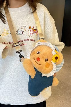 Quirky Cartoon Doll PAPA Bear Crossbody Bag for Women - Cute 2025 Style Phone Bag & Children's Backpack