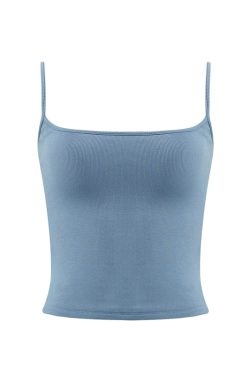 Red Slim Fit Camisole for Women - Stylish Short Top with Chest Pad, Perfect for Layering or Outdoor Wear