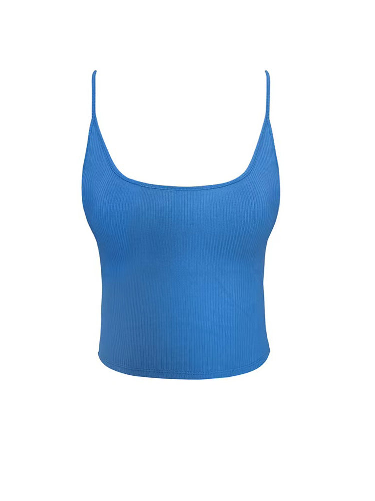 Red Spaghetti Strap Backless Tank Top for Women, Slim Fit Stretchy Sleeveless Top with Built-In Padding, Sexy Summer Style Red Spaghetti Strap Backless Tank Top for Women, Slim Fit Stretchy Sleeveless Top with Built-In Padding, Sexy Summer Style