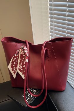 Red Women's High-End Shoulder Handbag - Large Capacity Commuting Bag for Weddings, Brides, and Bridesmaids - 2025 New Style