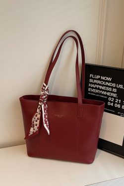 Red Women's High-End Shoulder Handbag - Large Capacity Commuting Bag for Weddings, Brides, and Bridesmaids - 2025 New Style