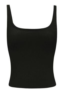Removable Chest Pad Tank Top for Women - Slim Fit Elastic Knitted Camisole, European American Style, Sexy and Stylish