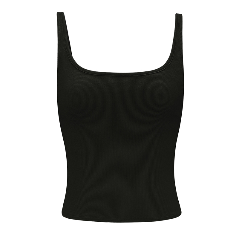 Removable Chest Pad Tank Top for Women - Slim Fit Elastic Knitted Camisole, European American Style, Sexy and Stylish Removable Chest Pad Tank Top for Women - Slim Fit Elastic Knitted Camisole, European American Style, Sexy and Stylish