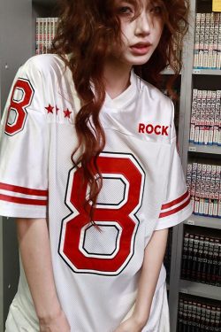 Retro American Sexy Loose Letter Print Short Sleeve Sports T-Shirt for Women - Versatile Casual Top, Y2K Fashion Trend