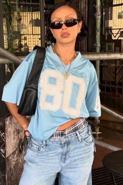 Retro American Sexy Loose Letter Print Short Sleeve Sports T-Shirt for Women - Versatile Casual Top, Y2K Fashion Trend