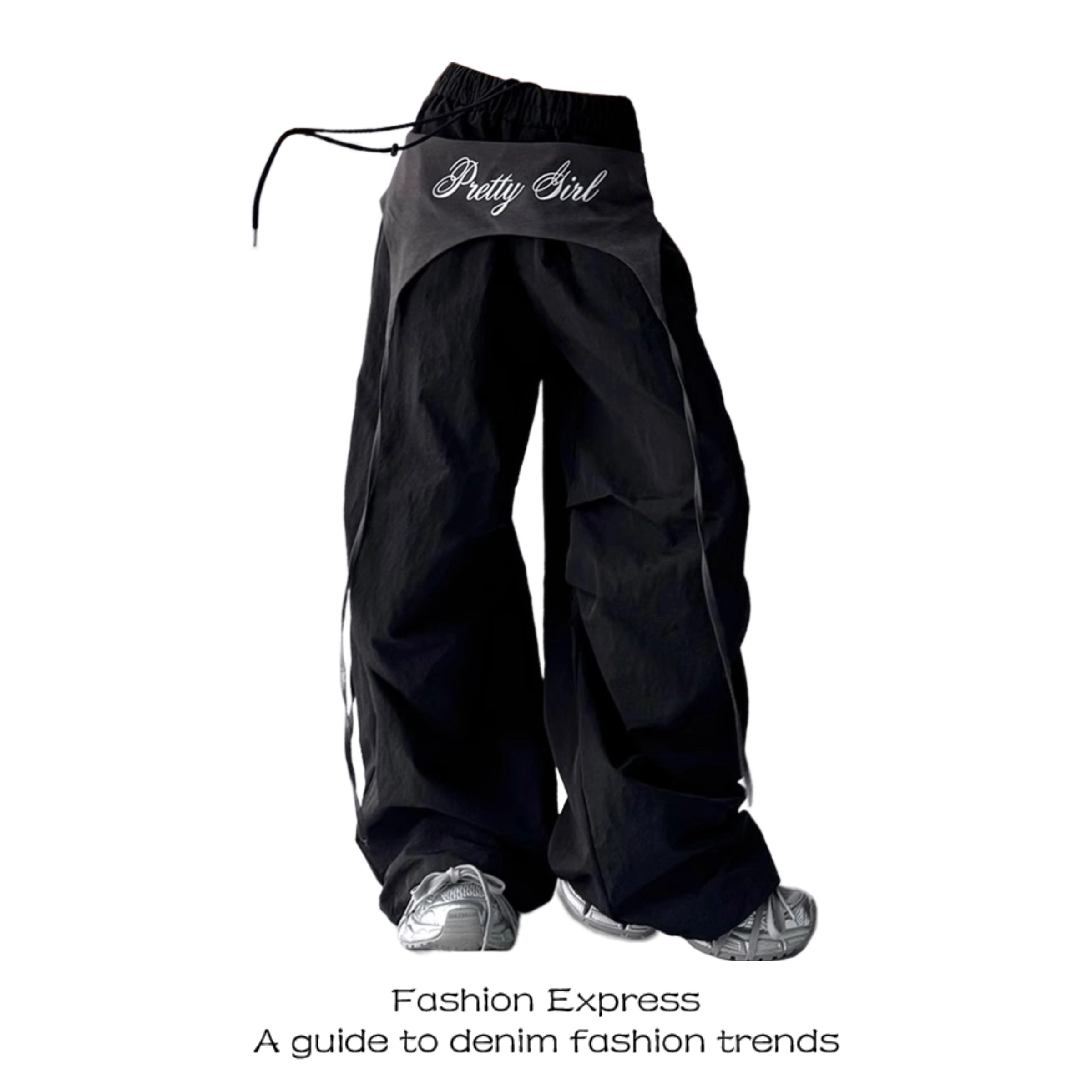 Retro American-Style Women's Wide-Leg Cargo Pants - Summer Casual Loose Straight Leg Jazz Streetwear for Cool Girls Retro American-Style Women's Wide-Leg Cargo Pants - Summer Casual Loose Straight Leg Jazz Streetwear for Cool Girls