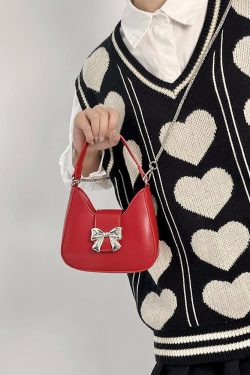 Retro Bow Crossbody Bag for Women - Exquisite Chain Design, Small Handbag, Trendy Niche Style for 2025