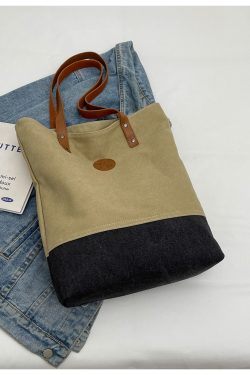 Retro Canvas Tote Bag for Women, 2025 Fashion Large Capacity Shoulder Bag, Versatile Commuter Style