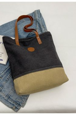 Retro Canvas Tote Bag for Women, 2025 Fashion Large Capacity Shoulder Bag, Versatile Commuter Style