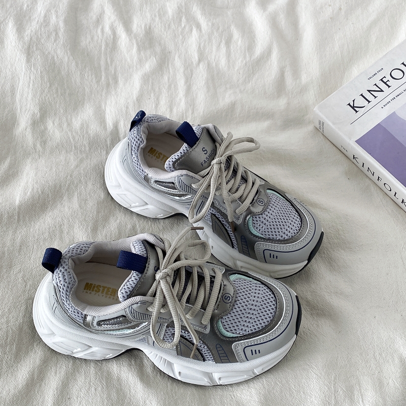 Retro Champagne Thick-Soled Sports Shoes for Women - Lightweight Breathable Casual Height-Increasing Dad Sneakers Spring 2025 Retro Champagne Thick-Soled Sports Shoes for Women - Lightweight Breathable Casual Height-Increasing Dad Sneakers Spring 2025