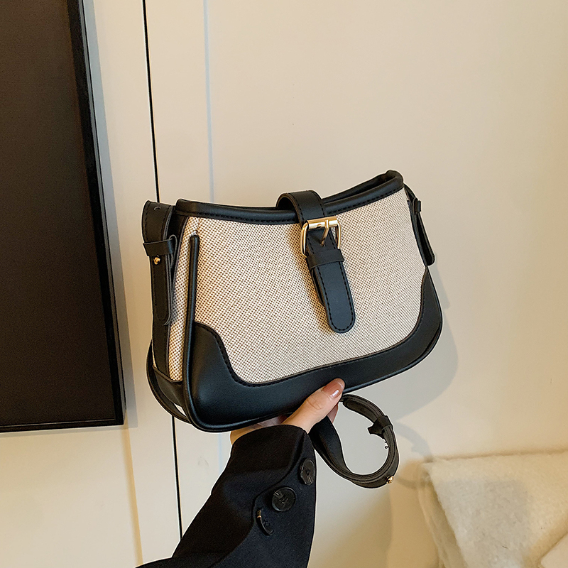 Retro Color-Blocking Handheld Shoulder Bag for Women - Spring/Summer 2025 High-End Crossbody Bag, Fashionable Casual Style Retro Color-Blocking Handheld Shoulder Bag for Women - Spring/Summer 2025 High-End Crossbody Bag, Fashionable Casual Style