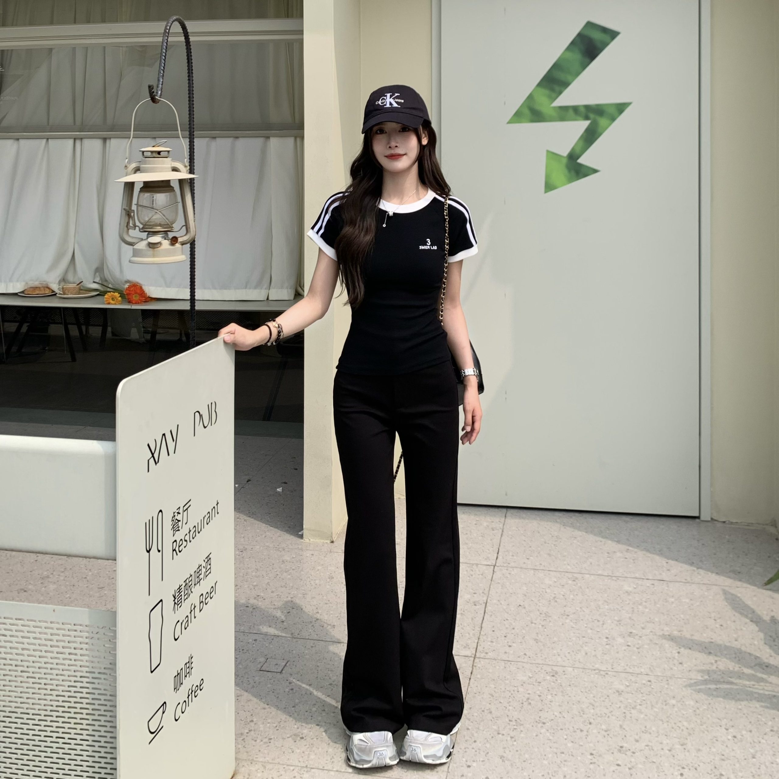 Retro Color-Blocking Short Sleeve T-Shirt for Women - 2024 Summer Raglan Sleeve Slim Fit Top, Y2K Inspired Fashion Retro Color-Blocking Short Sleeve T-Shirt for Women - 2024 Summer Raglan Sleeve Slim Fit Top, Y2K Inspired Fashion