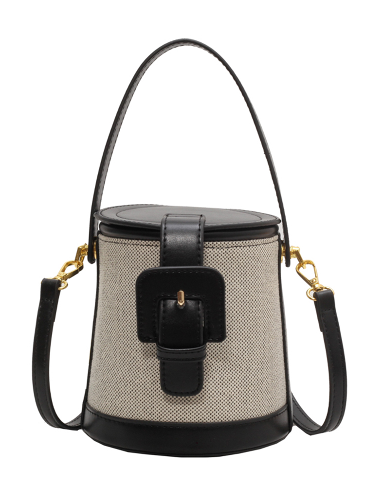Retro Color-Blocking Women's Casual Bucket Bag - Trendy Crossbody Handbag for Summer 2025, Chic Niche Style Retro Color-Blocking Women's Casual Bucket Bag - Trendy Crossbody Handbag for Summer 2025, Chic Niche Style