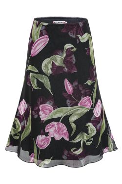 Retro Floral Fishtail Skirt for Women - A-Line Lace Summer Skirt in European and American Style, Vintage 90s Inspired