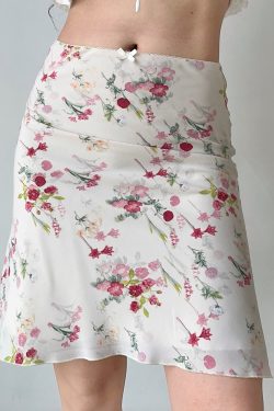 Retro Floral Print A-Line Fishtail Skirt for Women - European and American Style Summer Half-Length Bodycon Skirt