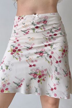 Retro Floral Print A-Line Fishtail Skirt for Women - European and American Style Summer Half-Length Bodycon Skirt