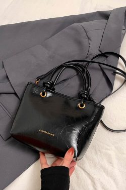 Retro Handheld Bucket Bag for Women - Minimalist Casual Shoulder Bag, 2025 Autumn Winter Style, Korean Fashion Trend