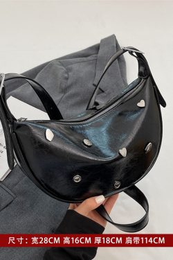 Retro High-End Fashion Small Saddle Bag for Women - Minimalist Casual Shoulder Bag for Autumn & Winter 2025, Trendy Versatile Design