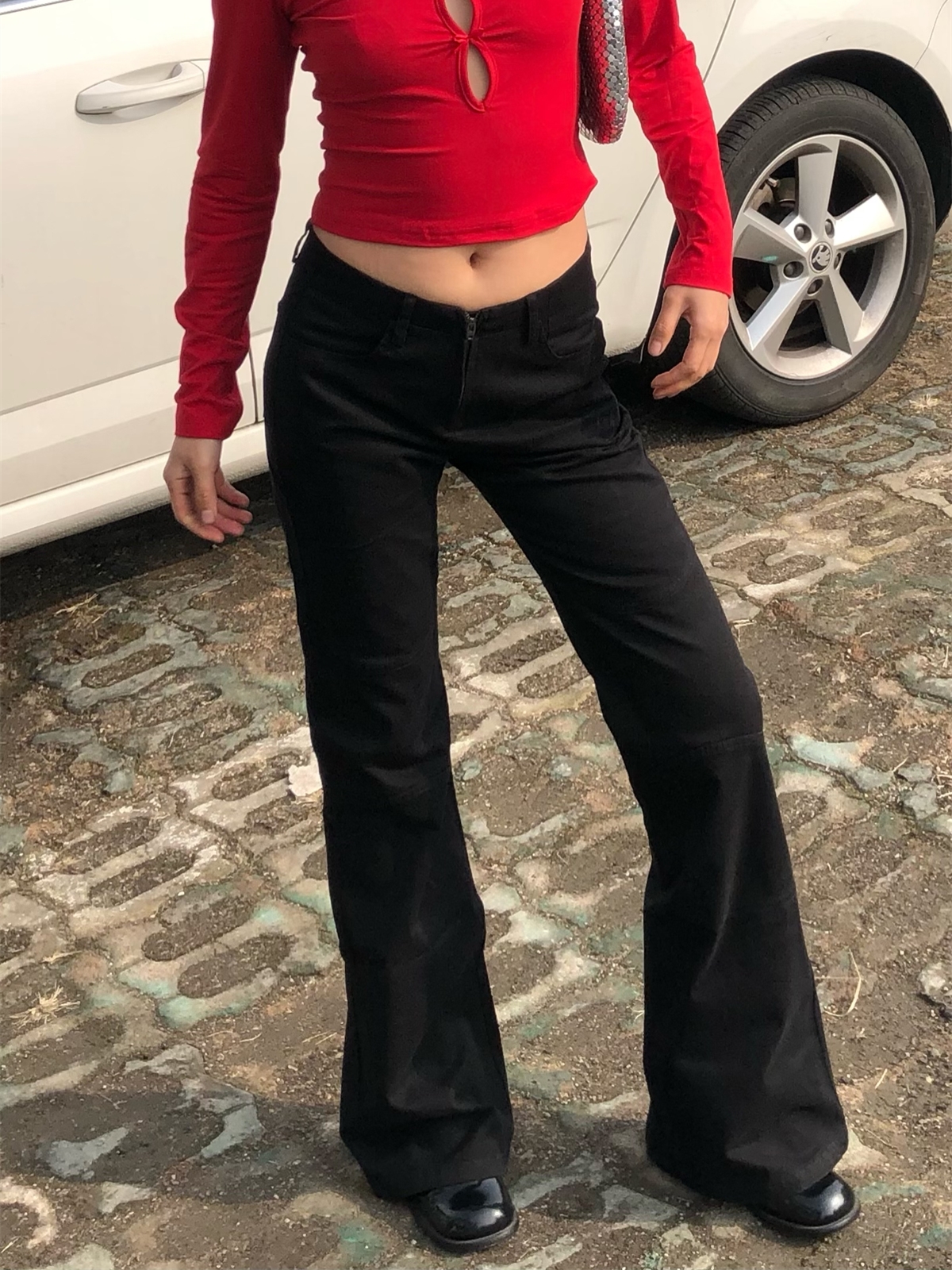 Retro High-Waisted Slim-Fit Leggings for Women - High Elasticity Casual Cotton Pants with Spicy Detail - Versatile American Style Retro High-Waisted Slim-Fit Leggings for Women - High Elasticity Casual Cotton Pants with Spicy Detail - Versatile American Style