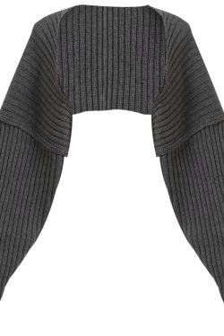 Retro Knitted Cardigan for Women - Loose High-Waisted Short Shawl Coat in European and American Style, Versatile Fashion Essential