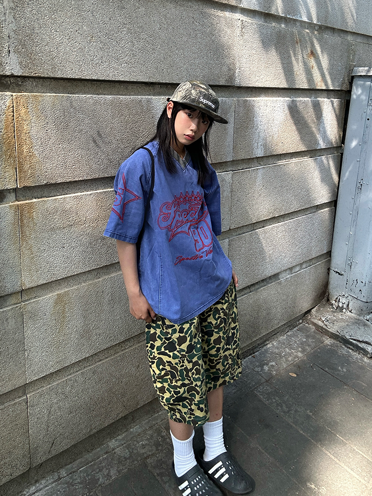 Retro Leopard Print Camouflage Wide-Leg Cropped Shorts for Men and Women - Summer Casual Versatile Fashion Retro Leopard Print Camouflage Wide-Leg Cropped Shorts for Men and Women - Summer Casual Versatile Fashion