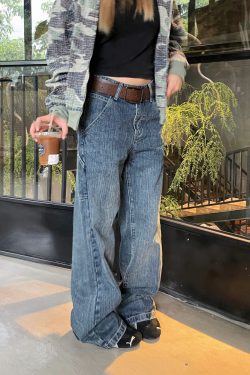 Retro Loose-Fit Straight-Leg Jeans for Men and Women - 2024 Summer Bamboo Cotton Wash, American Style Fashion Trend