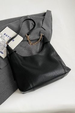 Retro Lychee Pattern Tote Bag for Women - Large Capacity Shoulder Bag for Commuting - 2025 Fashion Trend