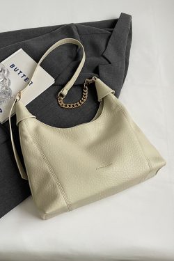 Retro Lychee Pattern Tote Bag for Women - Large Capacity Shoulder Bag for Commuting - 2025 Fashion Trend