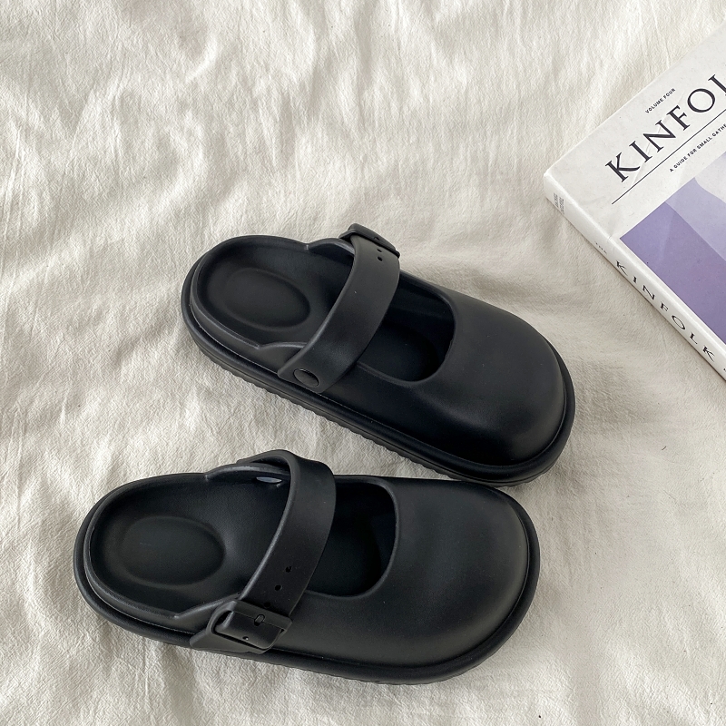 Retro Mary Jane Hole Shoes for Women - 2025 New Summer Outdoor Thick-Soled Closed-Toe Non-Slip Slippers in Y2K Style Retro Mary Jane Hole Shoes for Women - 2025 New Summer Outdoor Thick-Soled Closed-Toe Non-Slip Slippers in Y2K Style