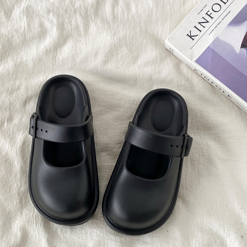 Retro Mary Jane Hole Shoes for Women - 2025 New Summer Outdoor Thick-Soled Closed-Toe Non-Slip Slippers in Y2K Style Retro Mary Jane Hole Shoes for Women - 2025 New Summer Outdoor Thick-Soled Closed-Toe Non-Slip Slippers in Y2K Style