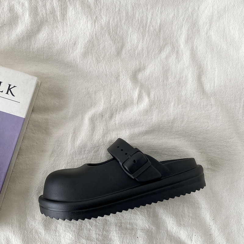 Retro Mary Jane Hole Shoes for Women - 2025 New Summer Outdoor Thick-Soled Closed-Toe Non-Slip Slippers in Y2K Style Retro Mary Jane Hole Shoes for Women - 2025 New Summer Outdoor Thick-Soled Closed-Toe Non-Slip Slippers in Y2K Style