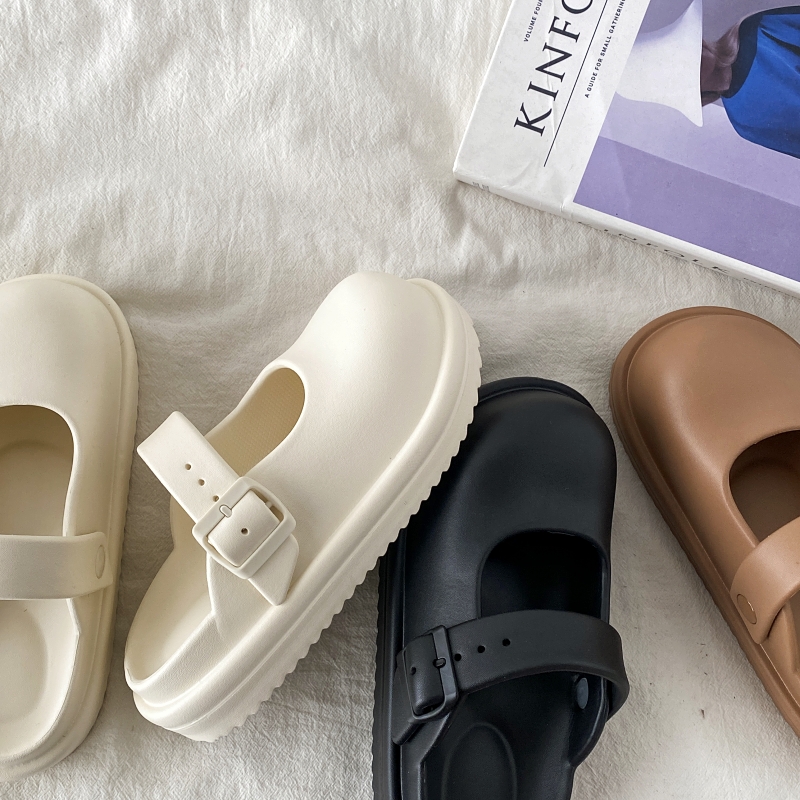 Retro Mary Jane Hole Shoes for Women - 2025 New Summer Outdoor Thick-Soled Closed-Toe Non-Slip Slippers in Y2K Style Retro Mary Jane Hole Shoes for Women - 2025 New Summer Outdoor Thick-Soled Closed-Toe Non-Slip Slippers in Y2K Style
