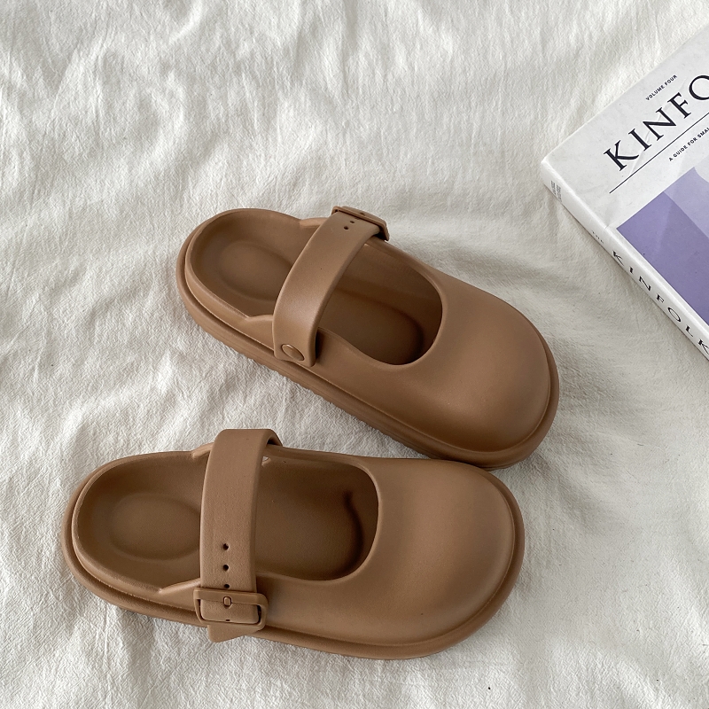 Retro Mary Jane Hole Shoes for Women - 2025 New Summer Outdoor Thick-Soled Closed-Toe Non-Slip Slippers in Y2K Style Retro Mary Jane Hole Shoes for Women - 2025 New Summer Outdoor Thick-Soled Closed-Toe Non-Slip Slippers in Y2K Style