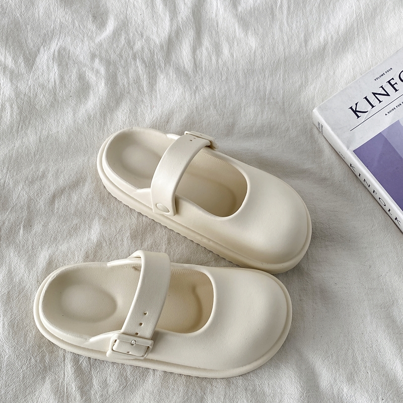 Retro Mary Jane Hole Shoes for Women - 2025 New Summer Outdoor Thick-Soled Closed-Toe Non-Slip Slippers in Y2K Style Retro Mary Jane Hole Shoes for Women - 2025 New Summer Outdoor Thick-Soled Closed-Toe Non-Slip Slippers in Y2K Style