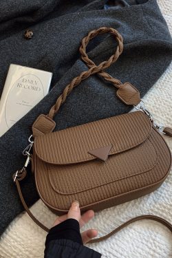 Retro Minimalist Saddle Bag for Women - 2025 Spring Casual Shoulder Bag, Trendy Versatile Design