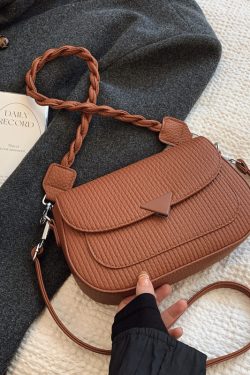 Retro Minimalist Saddle Bag for Women - 2025 Spring Casual Shoulder Bag, Trendy Versatile Design