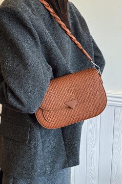 Retro Minimalist Saddle Bag for Women - 2025 Spring Casual Shoulder Bag, Trendy Versatile Design