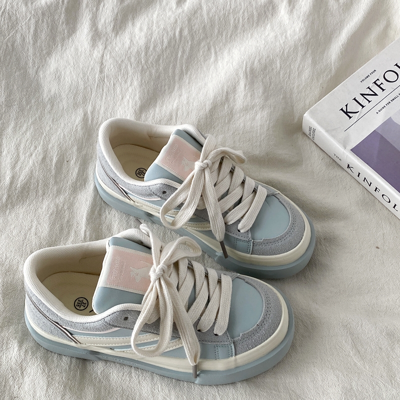 Retro Mint Green Board Shoes for Women - Spring 2025 Casual Sports Sneakers with Thick Sole, Versatile Y2K Style for Students Retro Mint Green Board Shoes for Women - Spring 2025 Casual Sports Sneakers with Thick Sole, Versatile Y2K Style for Students